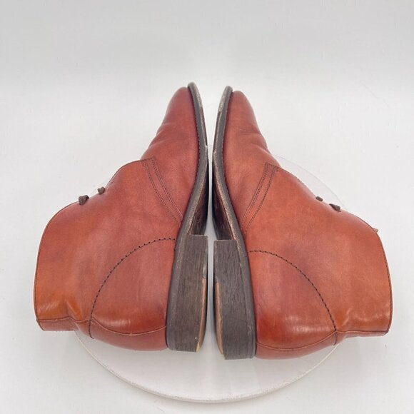 Johnston & Murphy Est. 1850 Men Sz 11 Brown Leather Plain Toe Chukka Ankle Boot - Picture 8 of 16